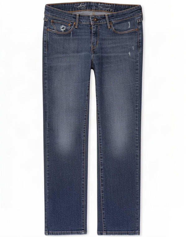 Blugi drepti pentru femei Levi's, cu talie joasă, L30 L30, bumbac albastru