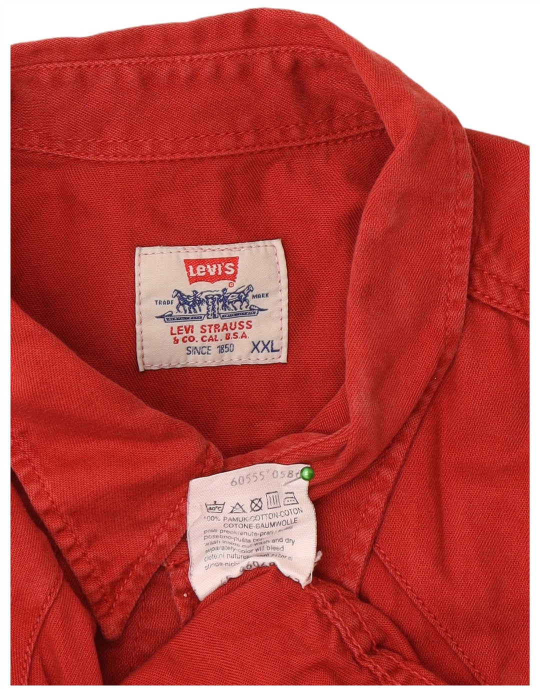 Cămașă pentru bărbați Levi's 2XL bumbac roșu