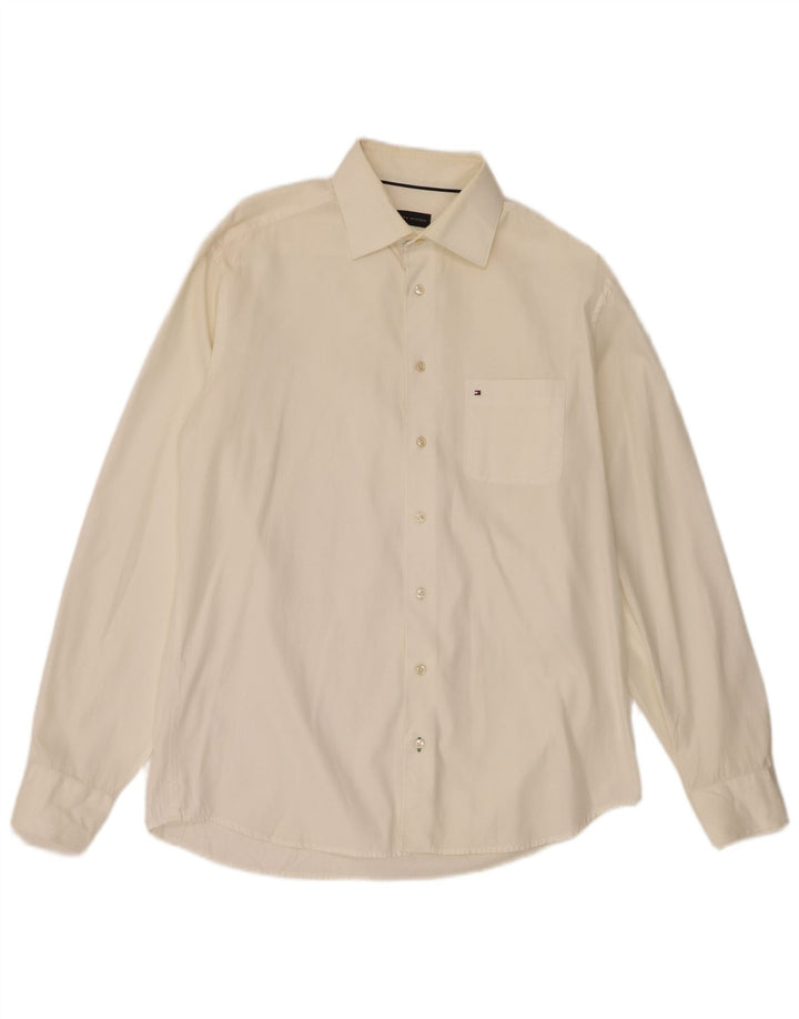 Cămașă pentru bărbați Tommy Hilfiger Mărimea 39 15 1/2 Mediu Bumbac alb