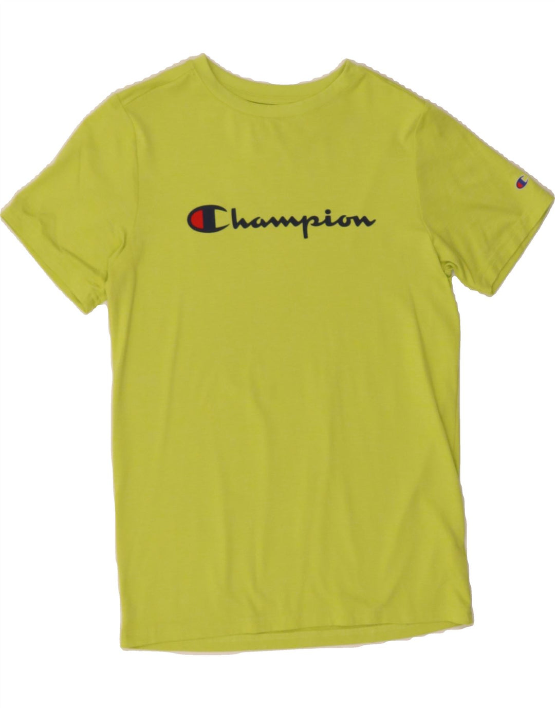 CHAMPION Boys Graphic T-Shirt Top 14-15 Years Yellow Polyester Vintage Champion and Second-Hand Champion from Messina Hembry 