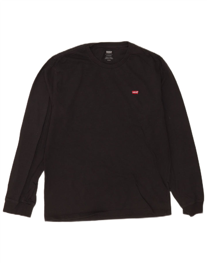 Levi's Top standard pentru bărbați cu mânecă lungă, bumbac mediu negru