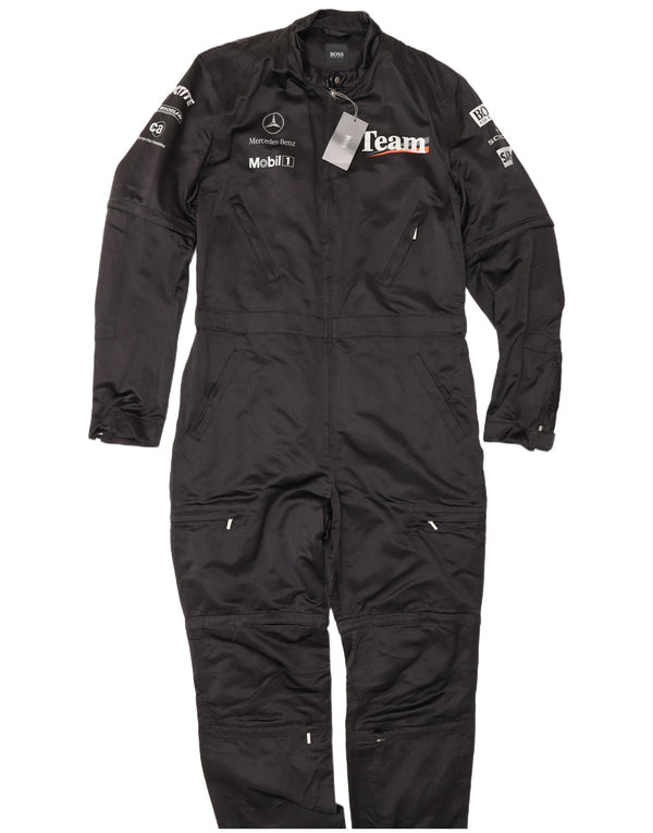 Salopetă grafică Formula 1 pentru bărbați Hugo Boss Mărimea 110 2XL Sport din mătase neagră