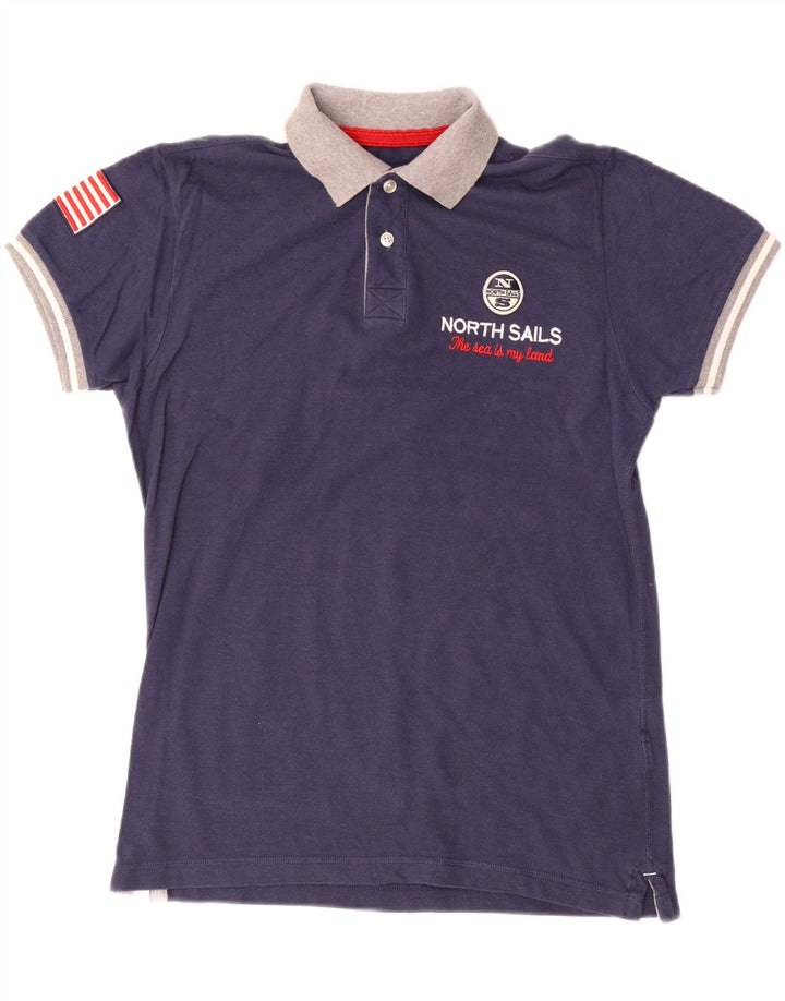 Cămașă polo cu grafică pentru bărbați NORTH SAILS, albastru marin, color block