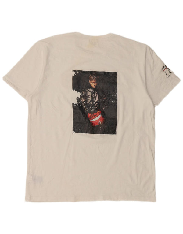 Tricou grafic Gap Ferrari pentru bărbați Top XL Bumbac alb