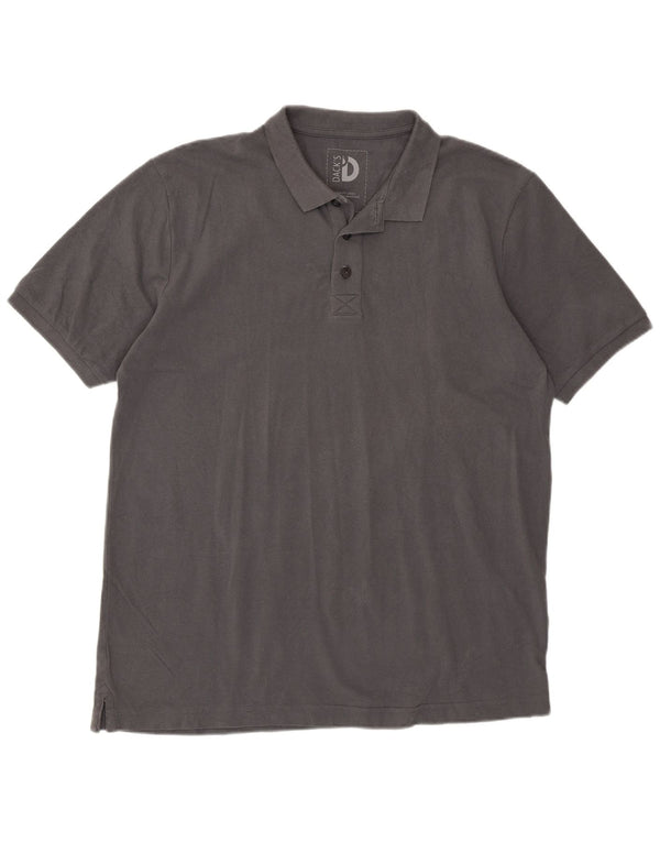 Tricou polo pentru bărbați Dack's, bumbac gri mare