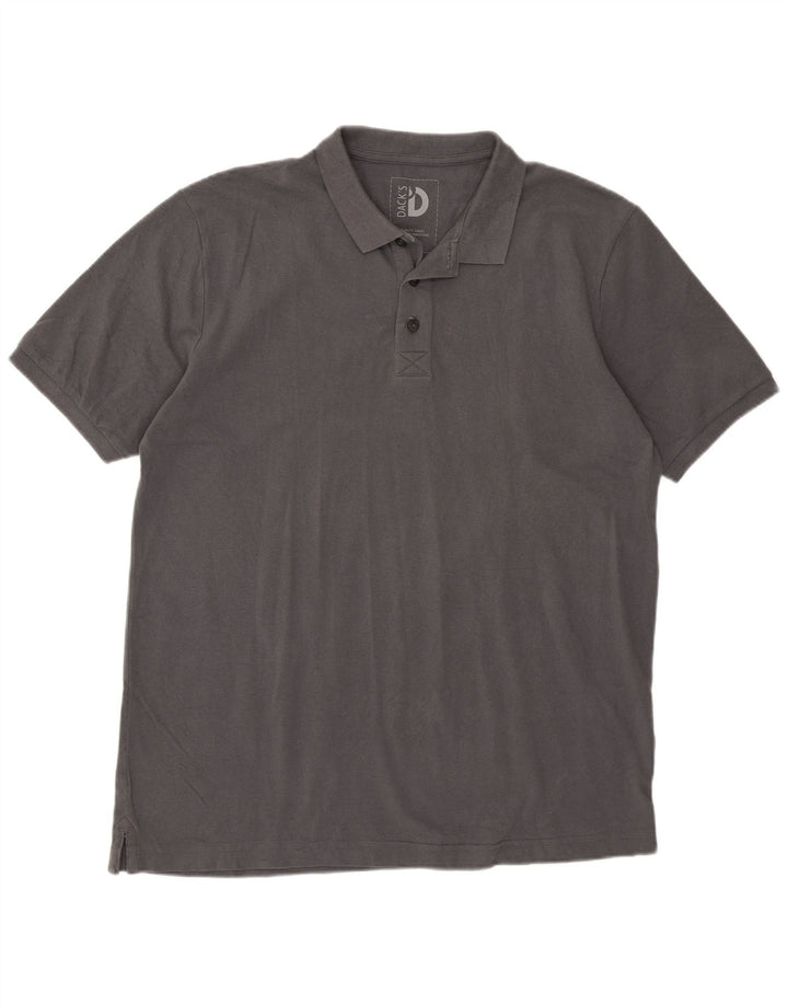 Tricou polo pentru bărbați Dack's, bumbac gri mare