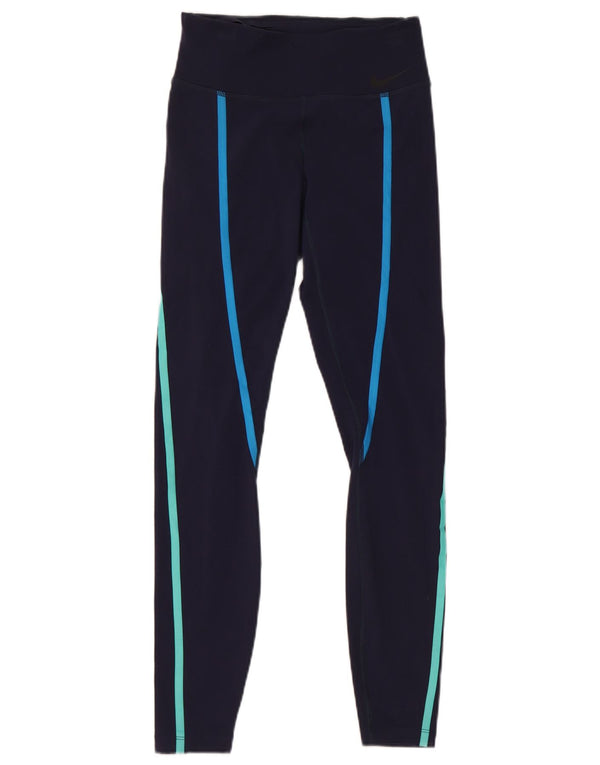 Leggings Nike Dri Fit pentru femei UK 4 XS Navy Blue Marine