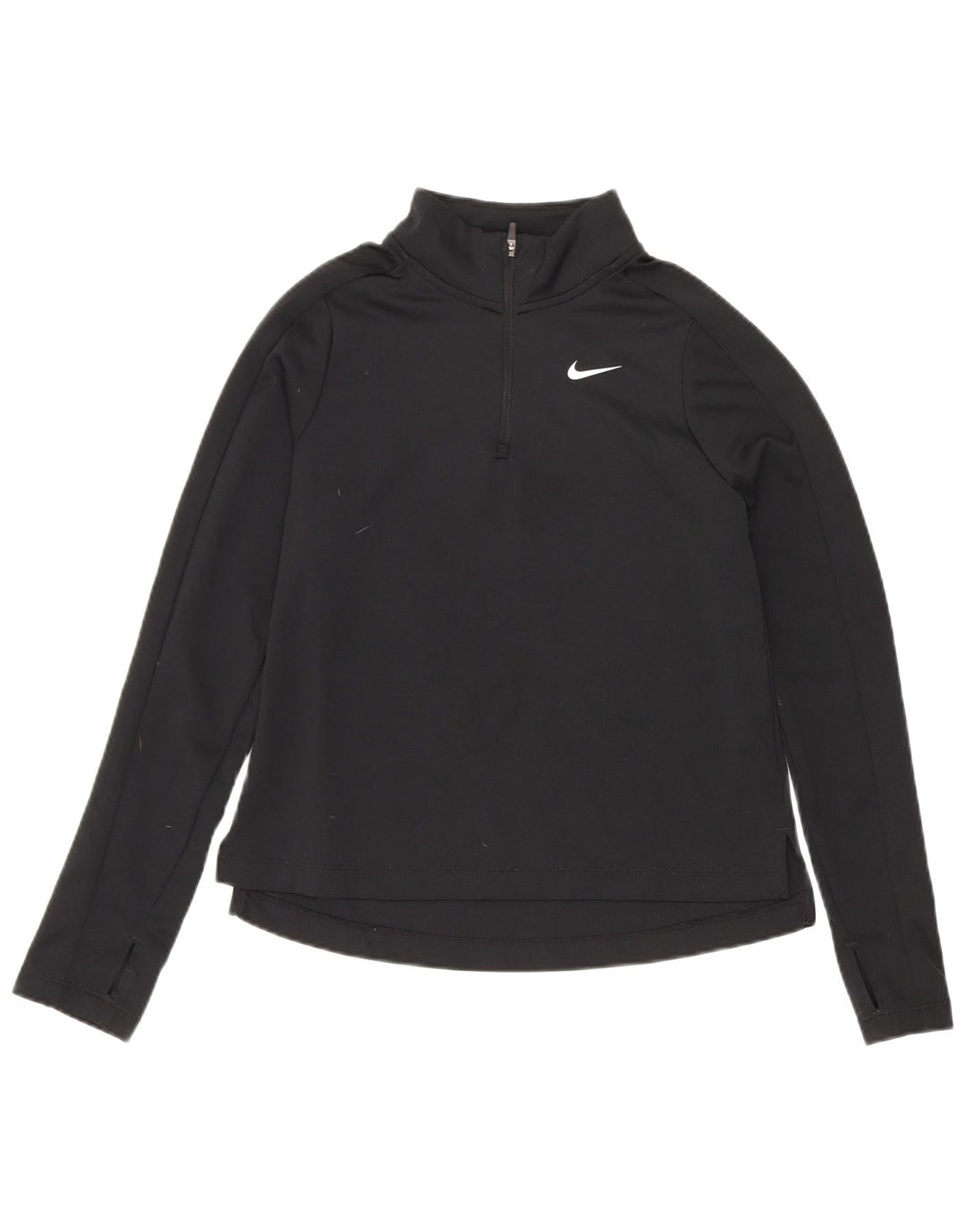 Trening Nike Fete Dri Fit Zip Neck Pullover Top 10-11 Ani Mediu Negru