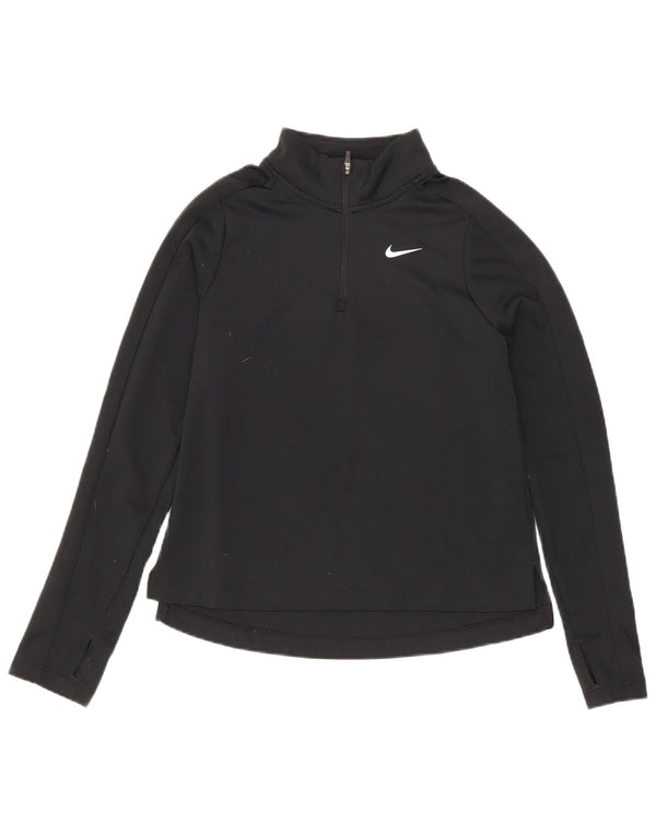 Trening Nike Fete Dri Fit Zip Neck Pullover Top 10-11 Ani Mediu Negru