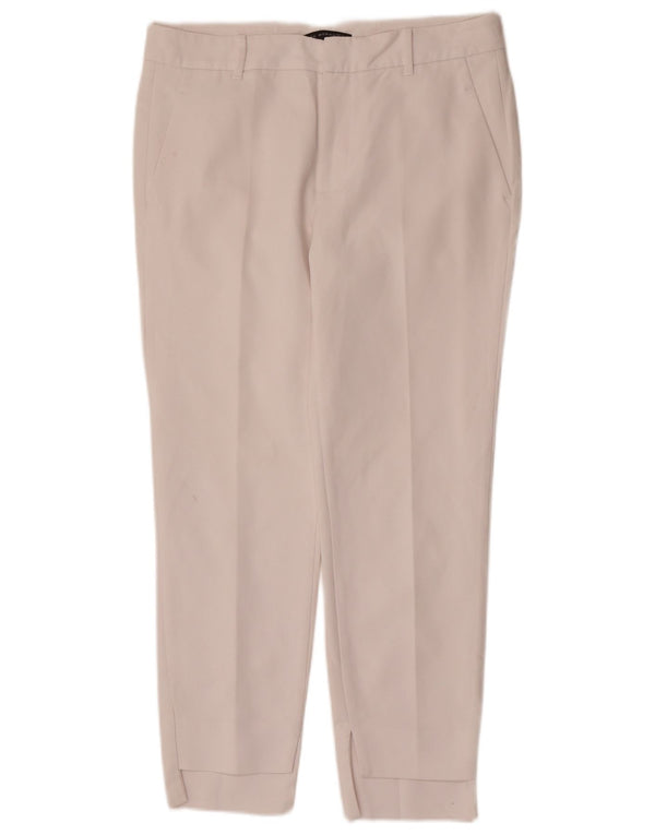 Pantaloni Chino Drepți Zara Femei EU 38 Mici L28 L27 Bumbac Alb