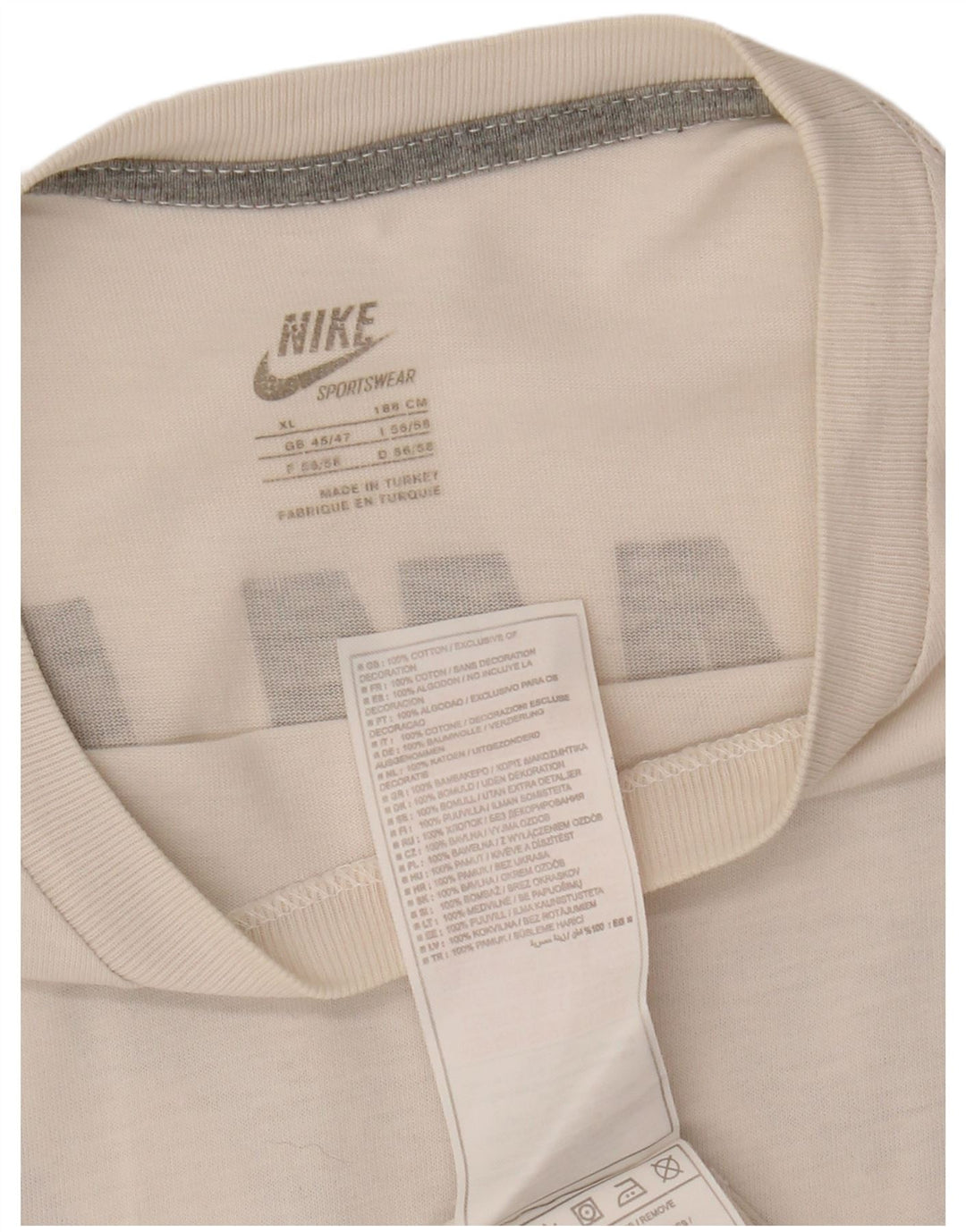 Tricou grafic pentru bărbați NIKE Top UK 45/47 XL Bumbac alb