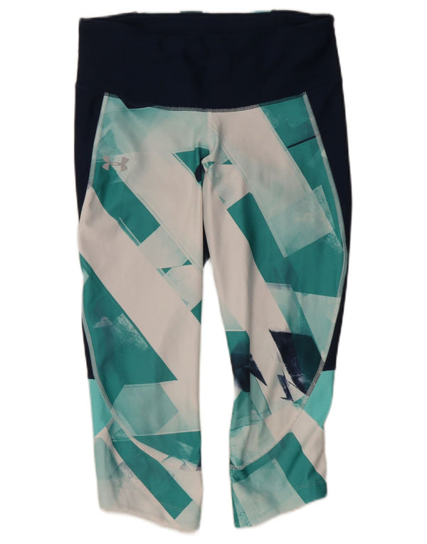 Leggings de compresie pentru femei Under Armour UK 12 Medium Turcoaz Geometric