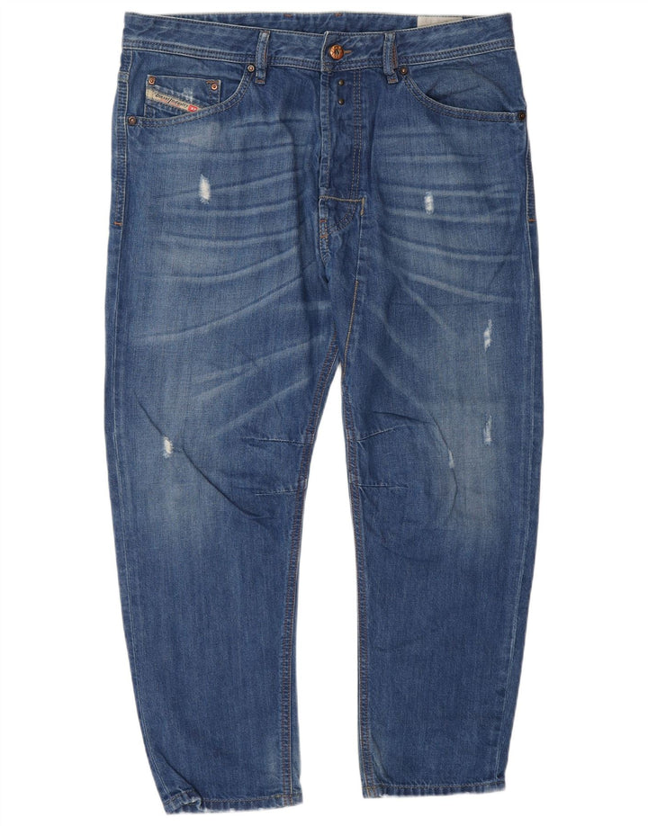 Jeans slim pentru bărbați Diesel Distressed W34 L26 Bumbac albastru