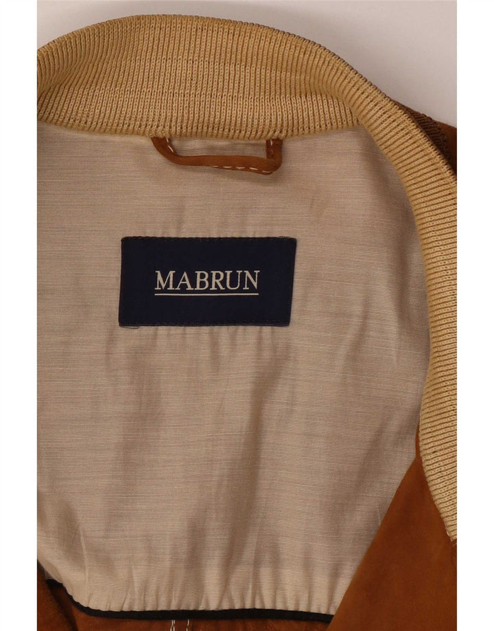 Jachetă Bomber din piele intoarsa pentru barbati Mabrun IT 54 2XL Bej