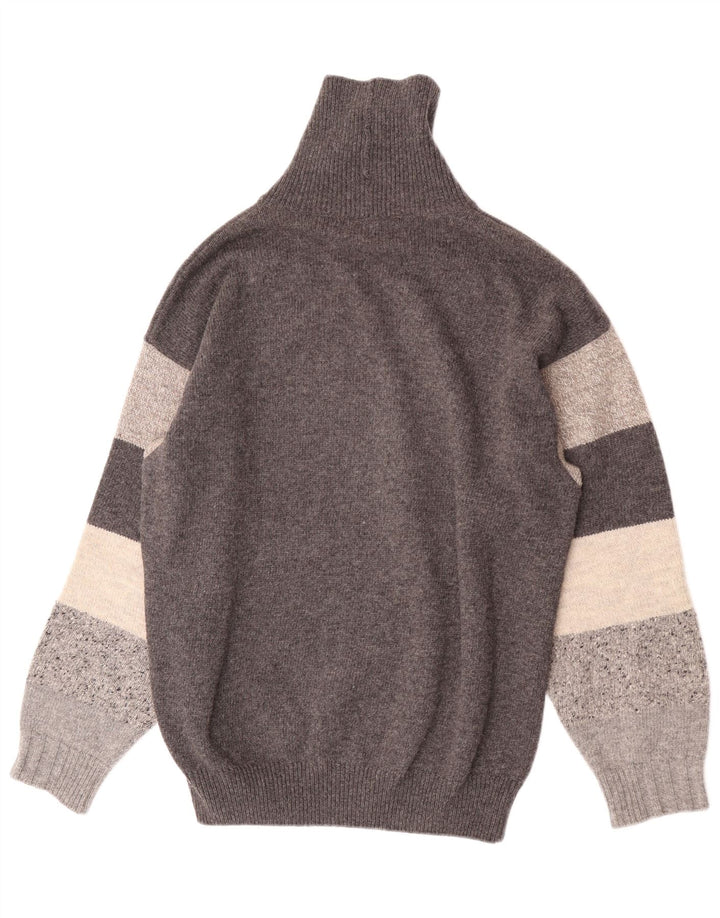 Pulover Iceberg pentru bărbați Tom și Jerry cu gât rulat, desen animat mare, gri