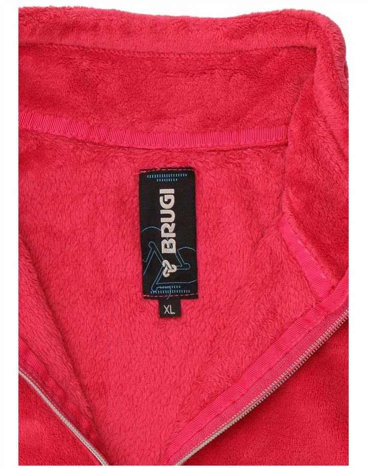 Jachetă fleece BRUGI pentru femei UK 18 XL roz poliester