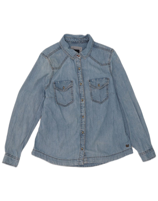 Crew Clothing Cămașă denim pentru femei UK 14, mare, albastru, bumbac