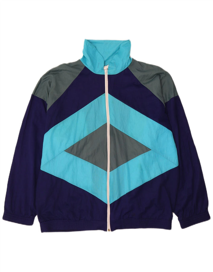 Trening pentru bărbați Vintage Top Jachetă mare, albastru bleumarin, color block