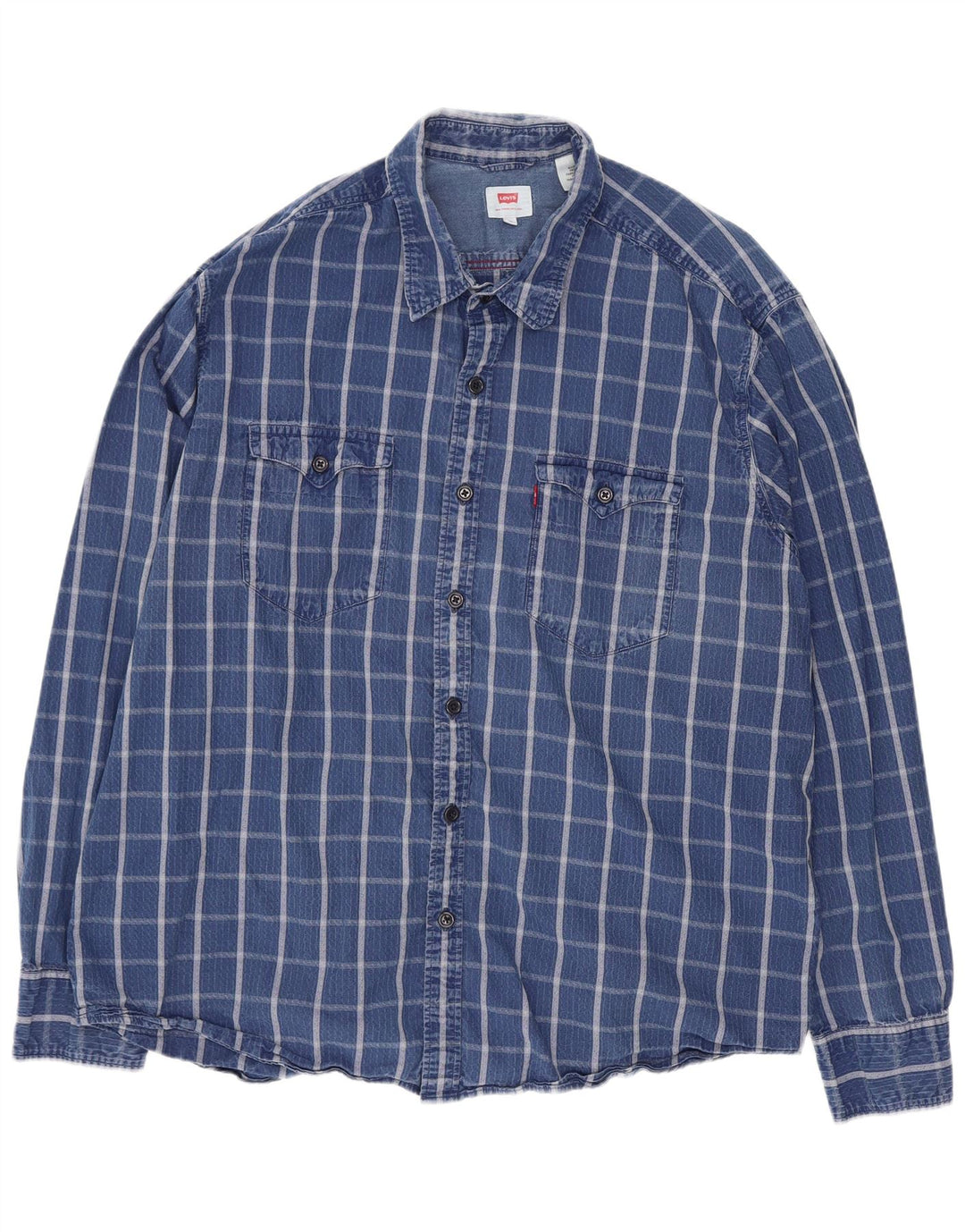 Cămașă pentru bărbați Levi's XL Blue Check Bumbac