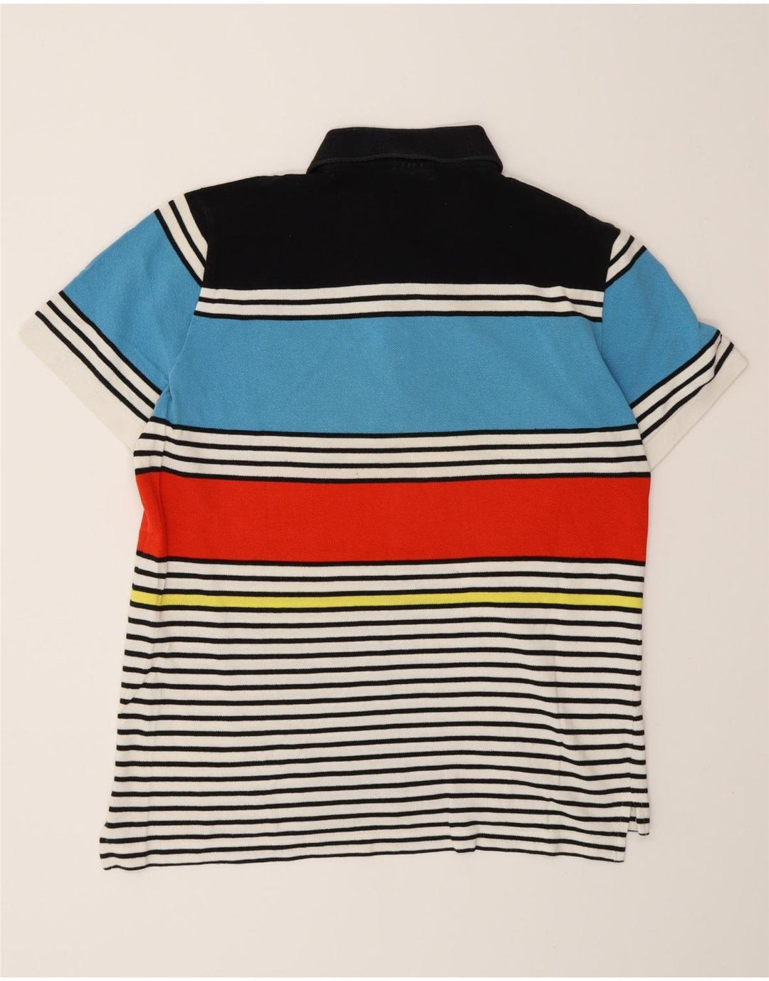 Tricou polo Lacoste pentru bărbați mărimea 5 mare, bumbac cu dungi multicolore