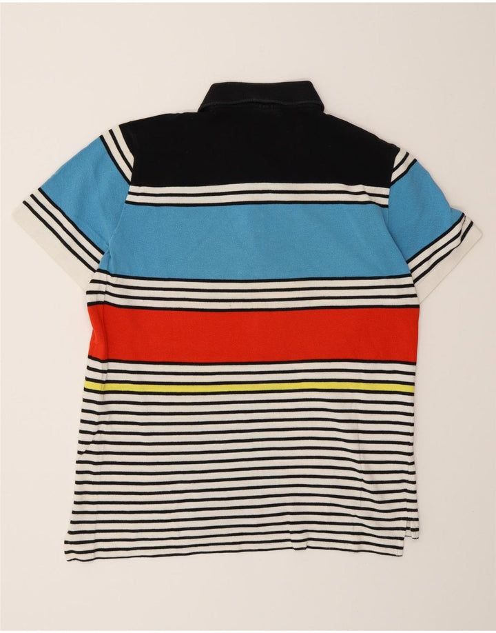 Tricou polo Lacoste pentru bărbați mărimea 5 mare, bumbac cu dungi multicolore