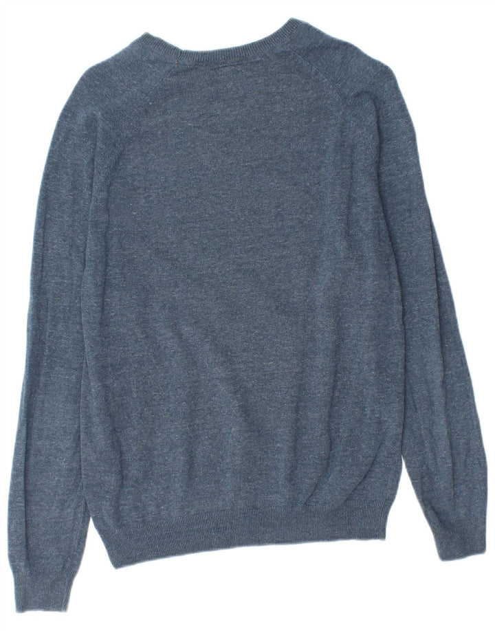 Pulover Superdry pentru damă cu gât de barcă, bumbac albastru mediu UK 14