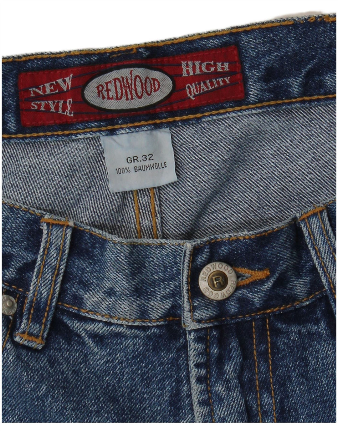 Pantaloni scurți din blugi pentru femei REDWOOD W32, bumbac albastru mare