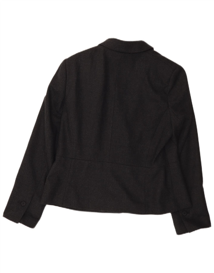 Jachetă blazer pentru femei Laura Ashley cu 1 nasture UK 18 XL Lână gri