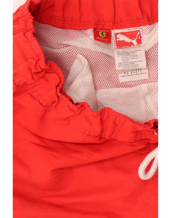Pantaloni scurți de înot Puma Ferrari Graphic pentru bărbați, poliester roșu mediu