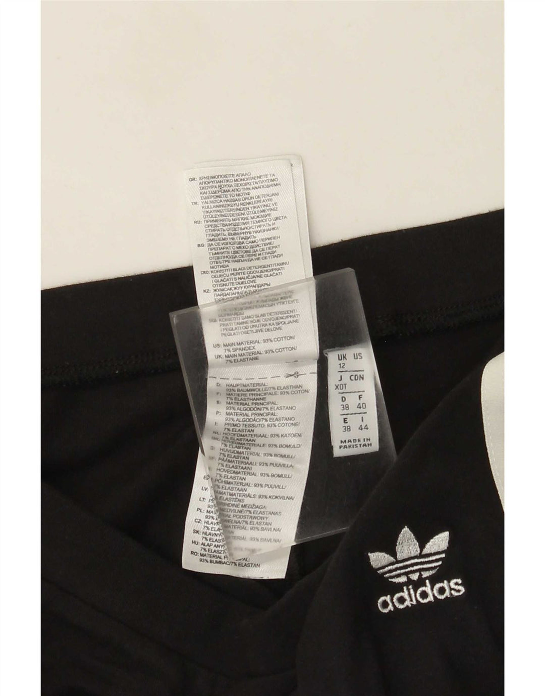 Leggings pentru femei Adidas UK 12, bumbac mediu negru