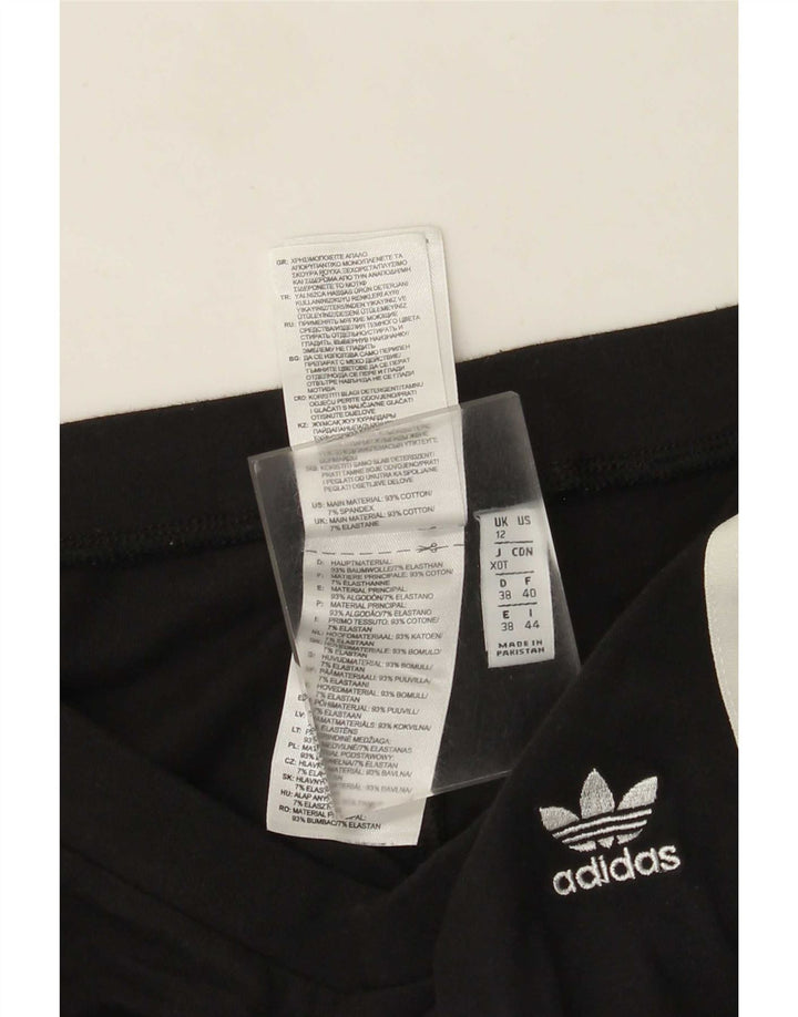 Leggings pentru femei Adidas UK 12, bumbac mediu negru
