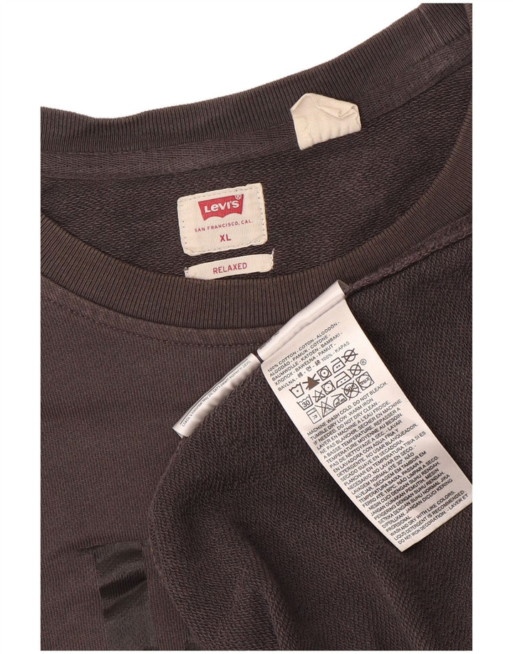 Hanorac relaxat pentru bărbați Levi's Pulover XL bumbac gri