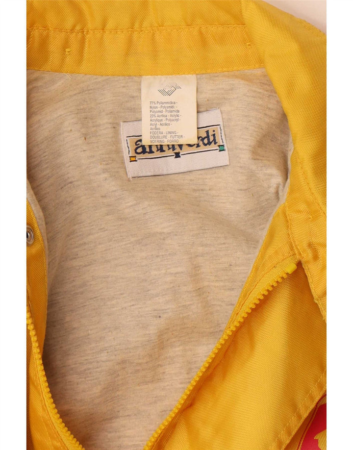 Jachetă de ploaie Vintage Boys Loose Fit 11-12 ani Poliamidă galbenă