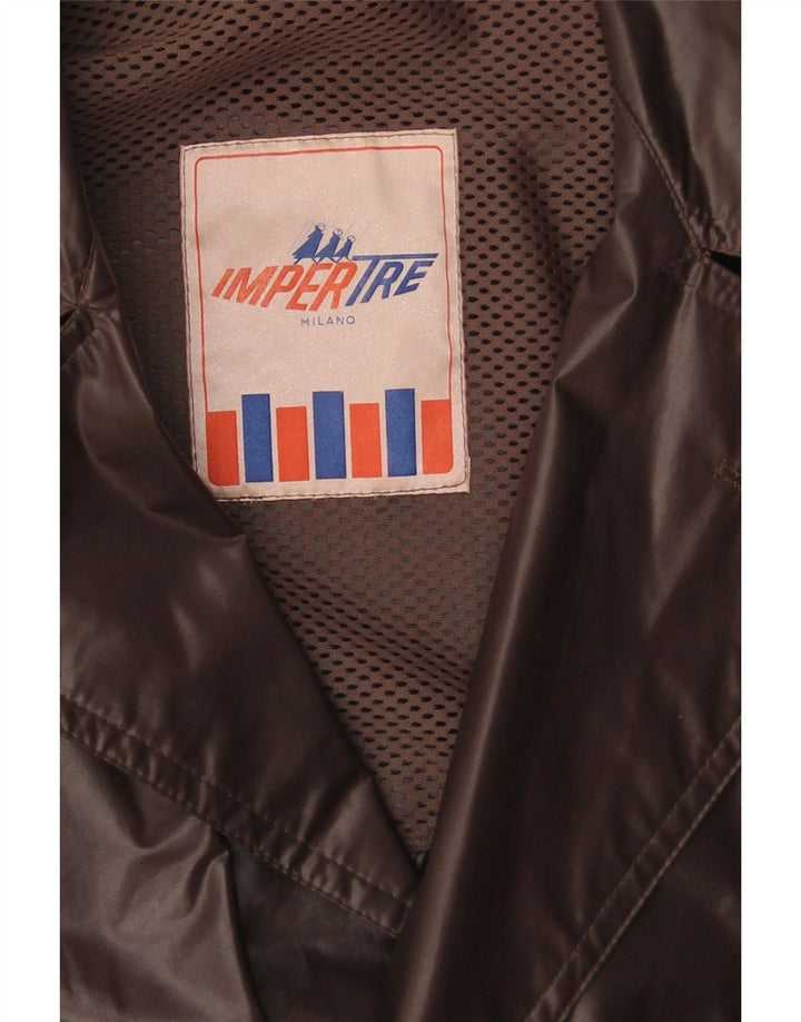 Pelernă de ploaie Milano vintage pentru bărbați UK 40 mare maro