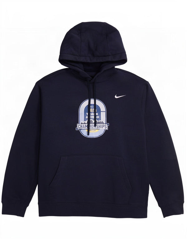 Pulover Nike pentru bărbați, atletism, cu grafică, 2XL, bumbac bleumarin