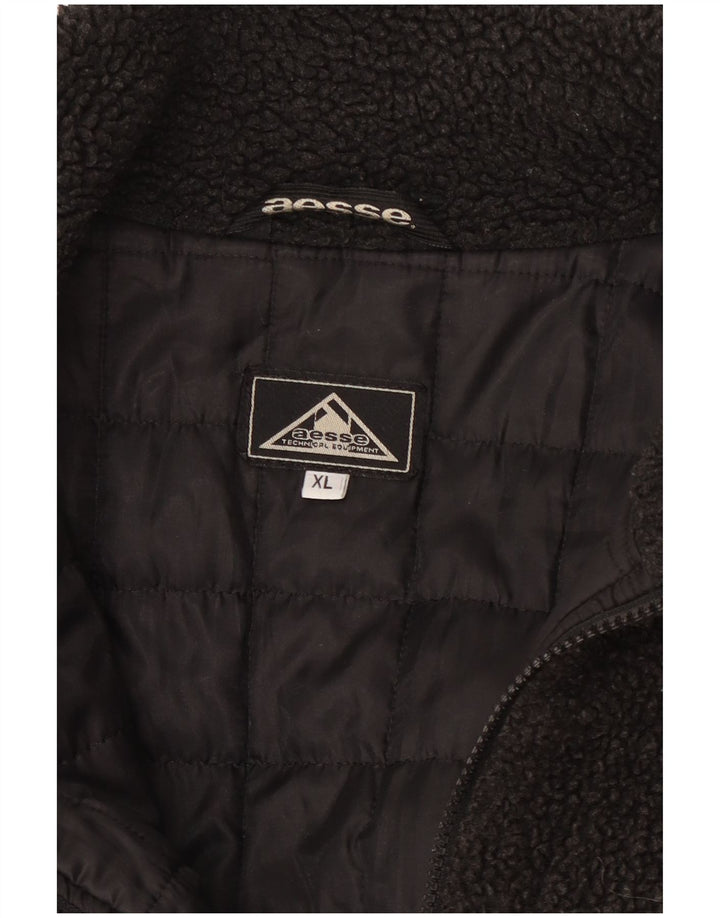 Jachetă pentru bărbați Aesse Graphic Fleece UK 42 XL Negru