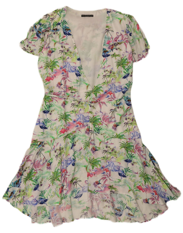 Rochie Wrap Guess pentru femei UK 12 Medium Multicolor Floral Hawaiian