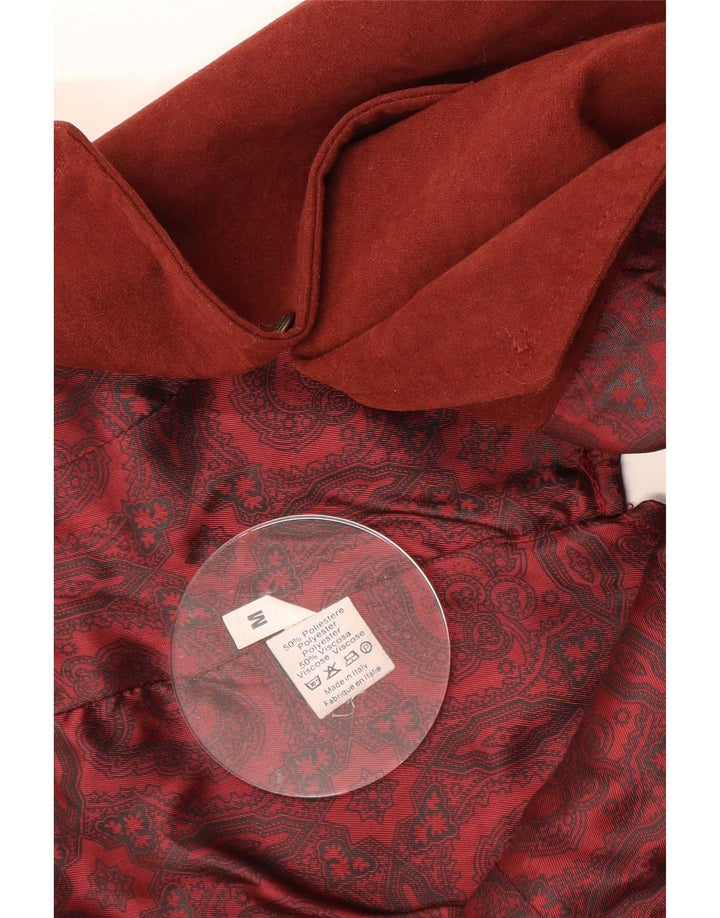 Vestă vintage pentru femei UK 12 Medium Burgundy Poliester
