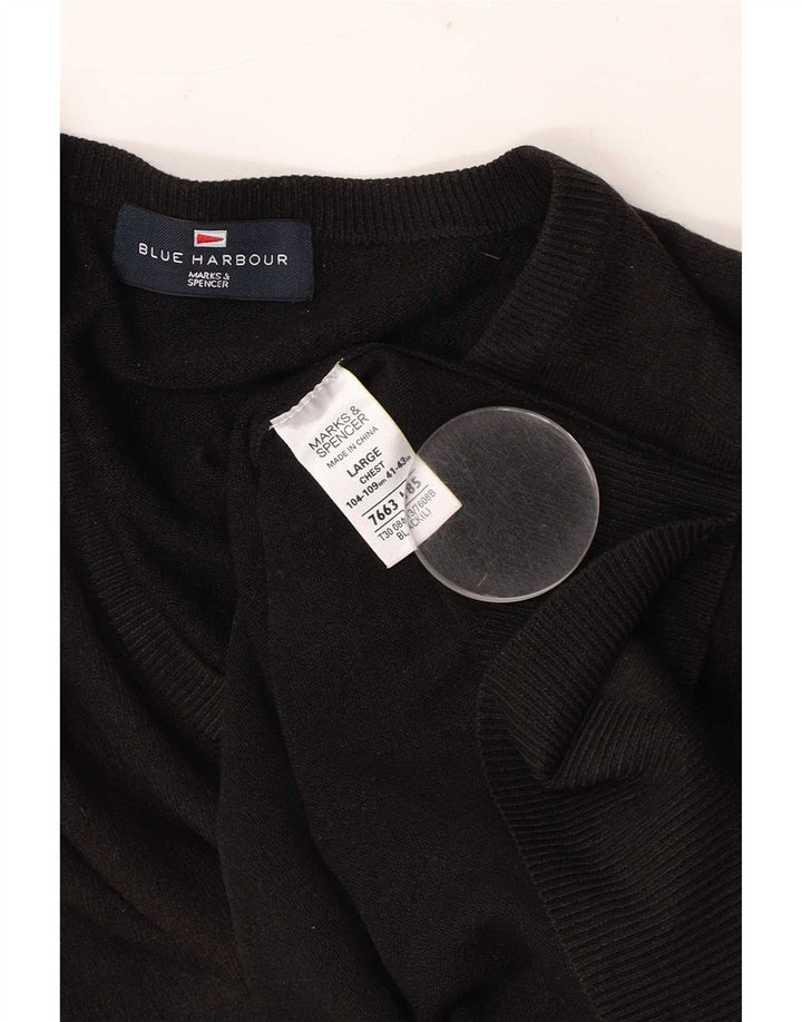Pulover cu decolteu în V pentru bărbați Marks & Spencer UK 41/43 mare negru