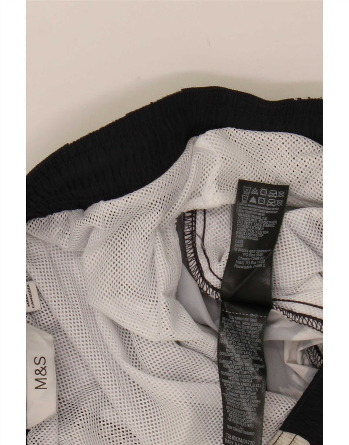 Pantaloni scurți de înot pentru bărbați Marks & Spencer, poliester floral, negru mediu
