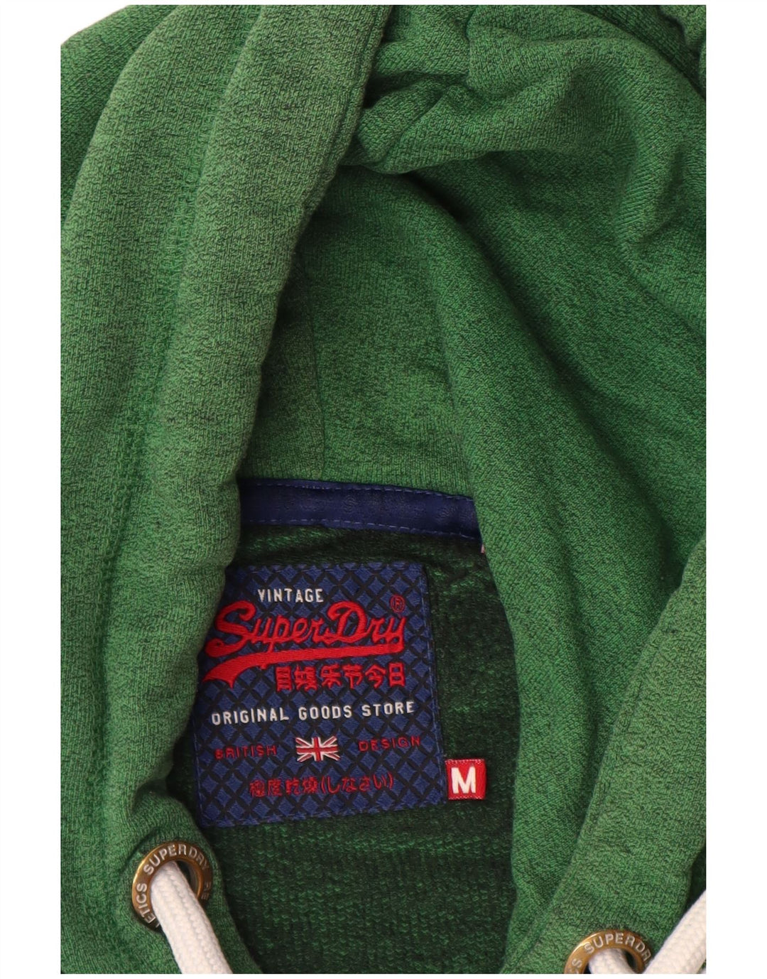 Pulover cu glugă grafic Superdry pentru bărbați, bumbac verde mediu