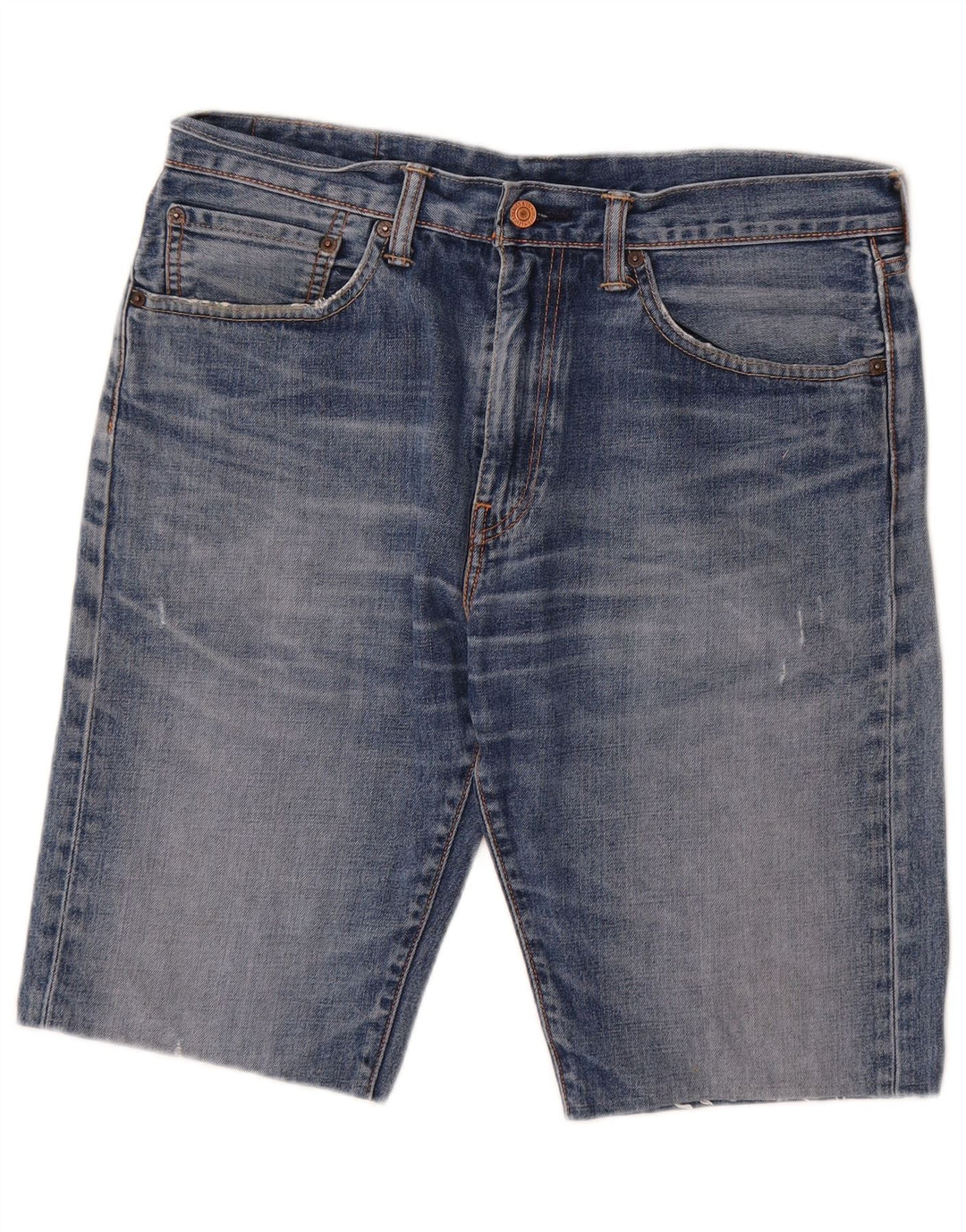 Pantaloni scurți Levi's din denim învechit pentru bărbați W34, bumbac albastru mare