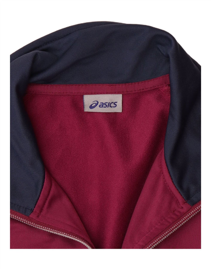 Jachetă de top pentru trening ASICS pentru femei UK 14 mare, mov, poliester color bloc
