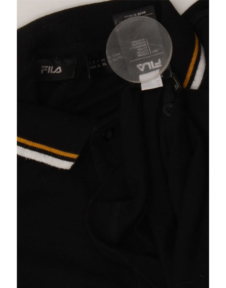 Tricou Polo Fila Barbati XL Bumbac Negru