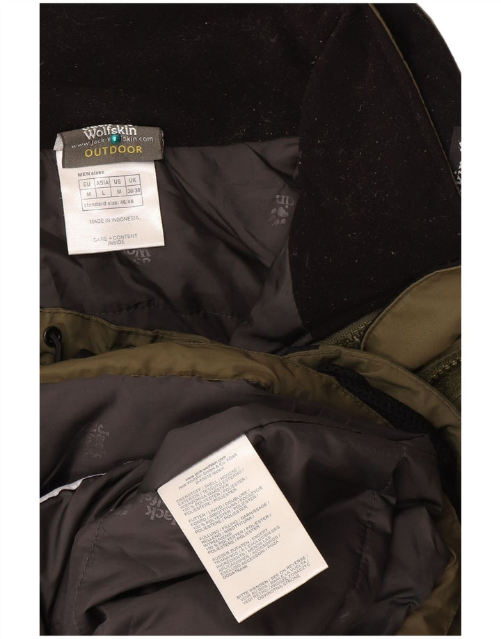 JACK WOLFSKIN Jachetă de vânt pentru bărbați UK 36/38 Medium Kaki Colorblock