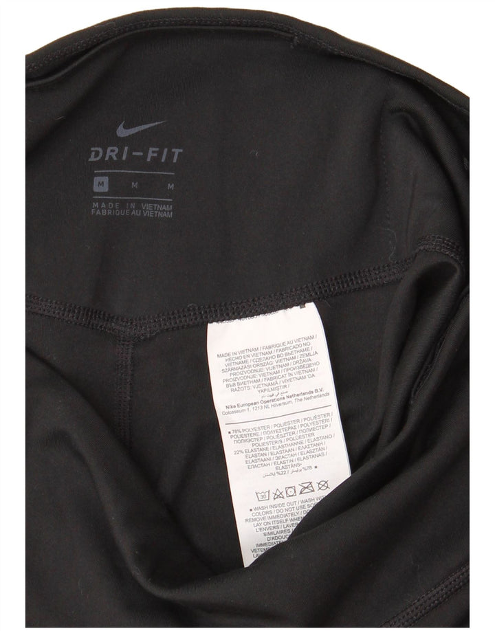 Leggings Nike Dri Fit Graphic Capri pentru femei UK 12 Poliester mediu negru