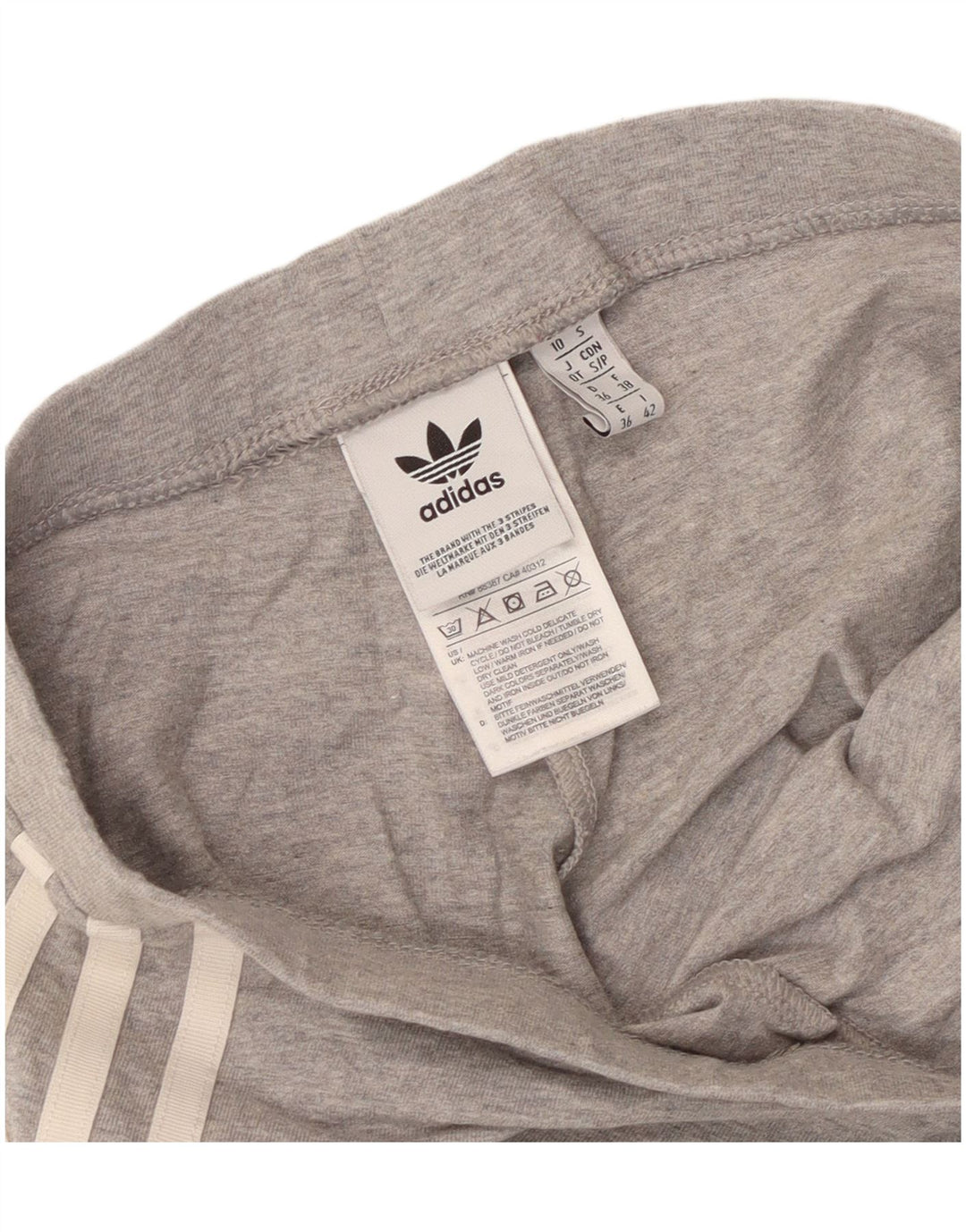 Leggings pentru femei Adidas UK 10, bumbac gri mic