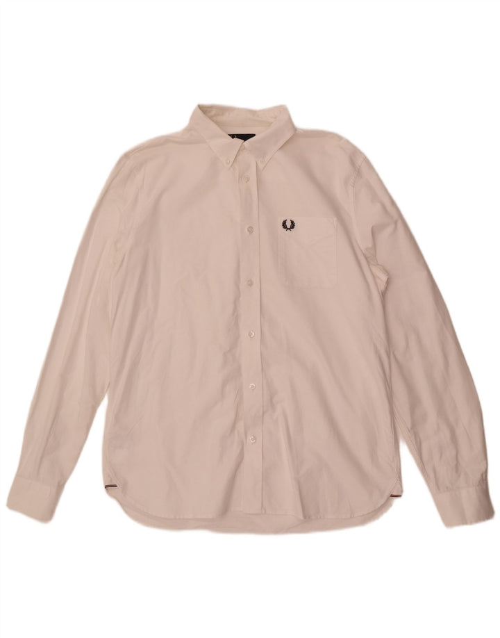 Cămașă Fred Perry pentru bărbați, mare, alb, bumbac
