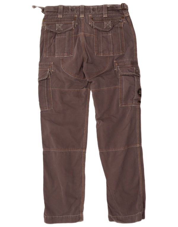 Aeronautica Militare Pantaloni cargo drepti pentru bărbați IT 50 Large W34 L33 Gri