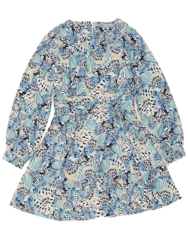 Rochie cu mâneci lungi Oasis pentru femei UK 12 Medium Blue Animal Print
